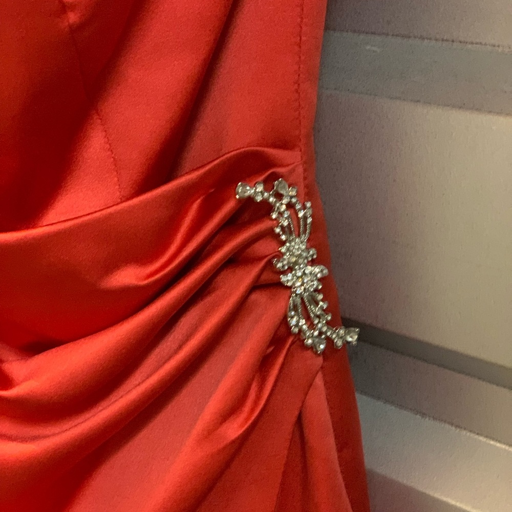 Davids Bridal Fiery Red Gown
